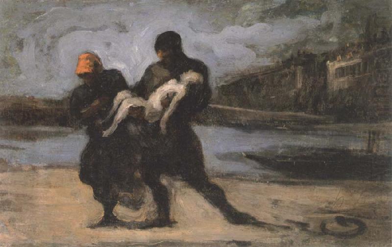 Honore Daumier the rescue china oil painting image